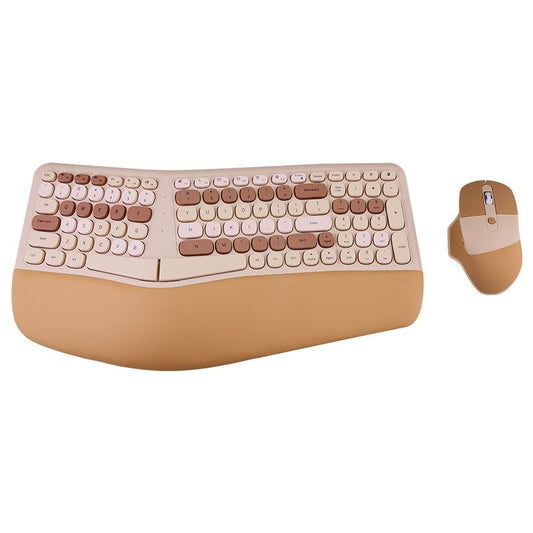 Ergonomic Veneer Wrist Splint Wireless Keyboard And Mouse Set