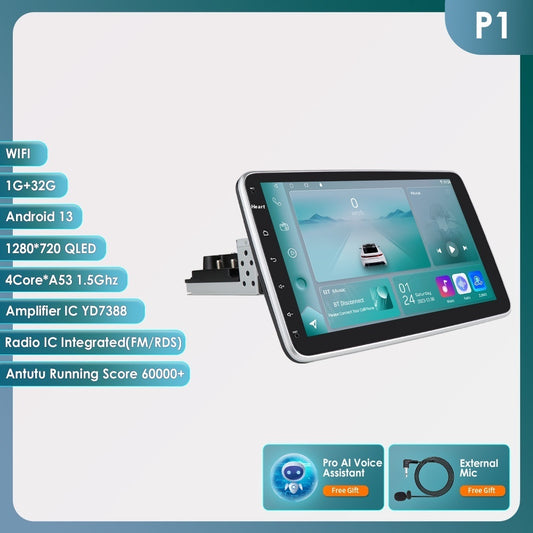 Android Large Screen 101-inch Universal Rotation Shaking Head Doll For Car All-in-one Navigation Machine