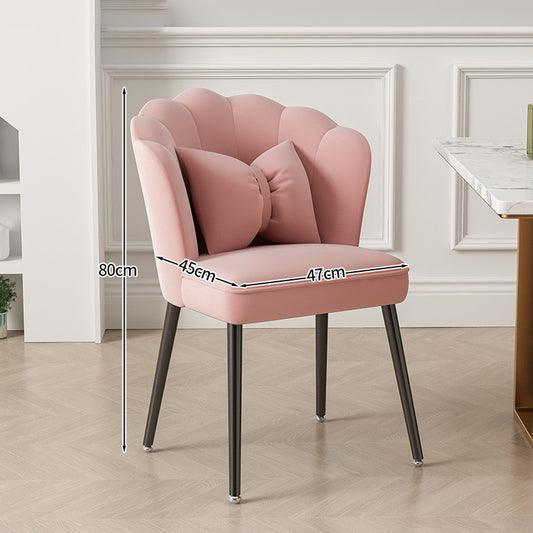 Light Luxury Dressing Stool Home Dining Chair Backrest Petals