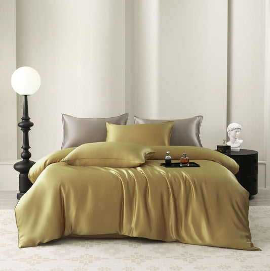 Silk Four-piece Set 19 M Pure Color Pillowcase