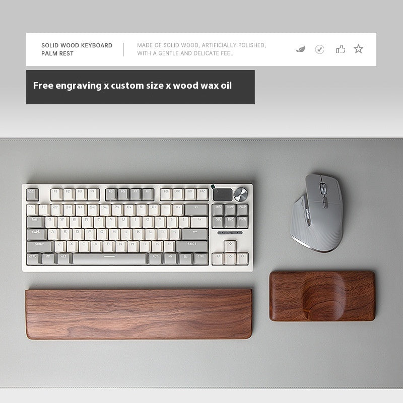 Keyboard Palm Rest Wooden Wrist Rest Mouse Rest Wrist Pad