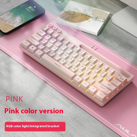 F3061 61keys Wired RGB Gaming Keyboard Membrane Keyboar