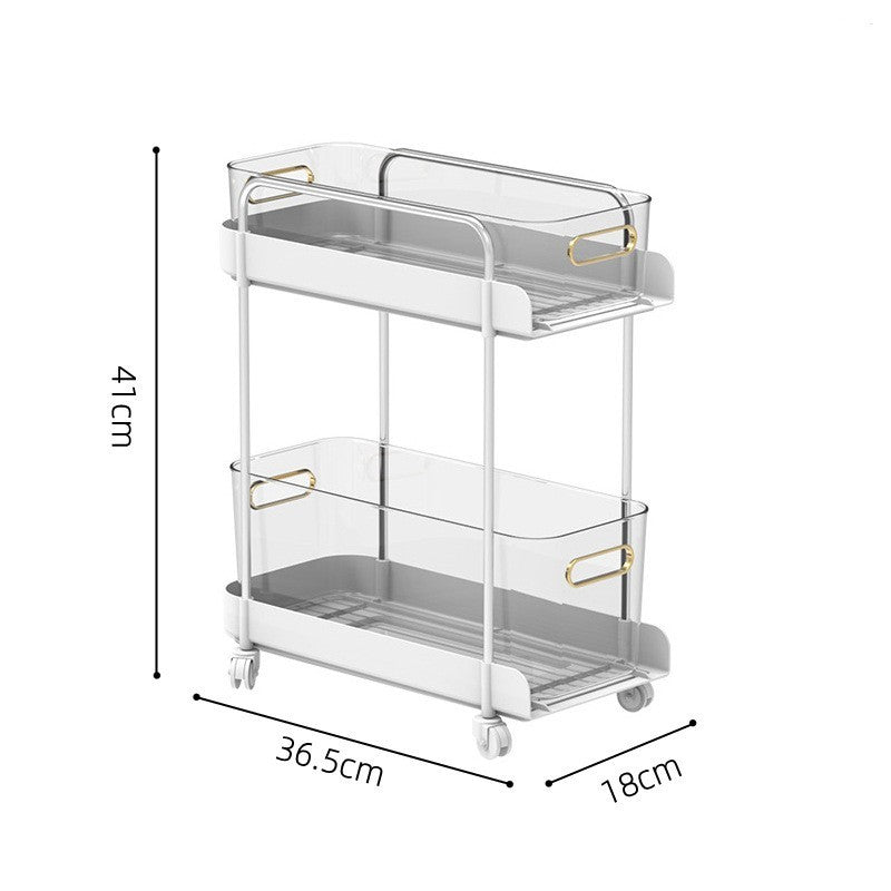 Light Luxury Kitchen Shelving Cosmetics Office File Cabinet Seam Storage Rack