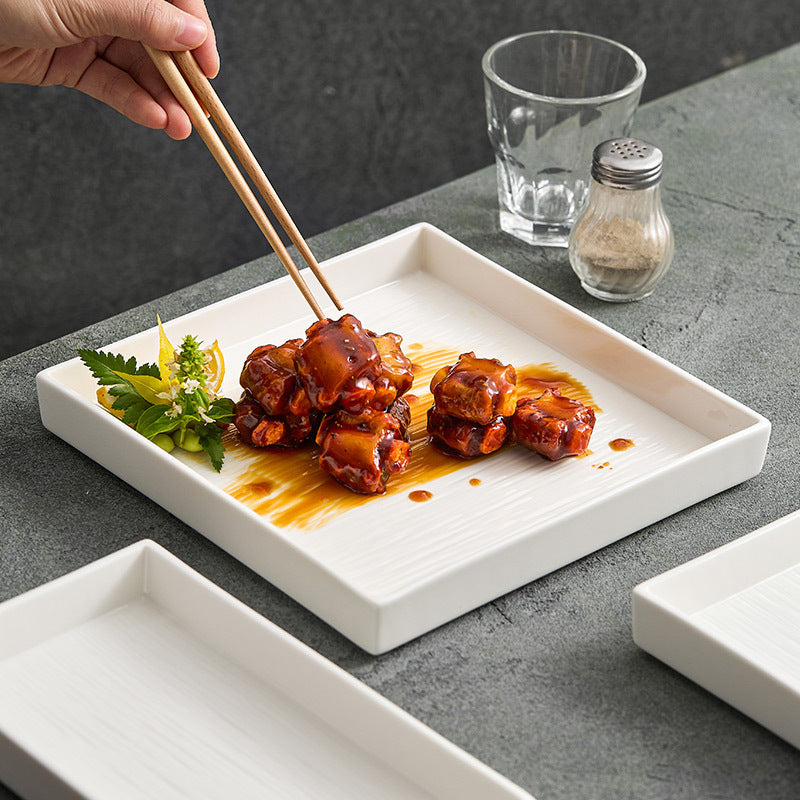 Square Plate Dishes Plate Dish Tableware
