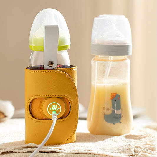 Milk Bottle Warmer Nursing Bottle Insulation Cover Universal Heating Sleeve USB Charging Constant Temperature Baby Bottle Heater
