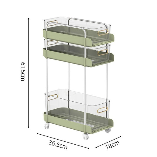 Light Luxury Kitchen Shelving Cosmetics Office File Cabinet Seam Storage Rack