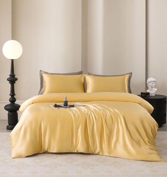 Silk Four-piece Set 19 M Pure Color Pillowcase