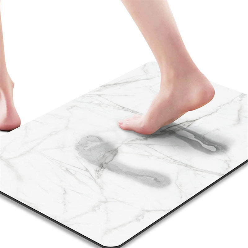 Nordic Light Luxury Marbling Diatom Ooze Absorbent Non-slip Floor Mat Toilet Door Quick-drying Feet
