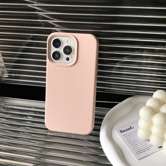 Solid Color Liquid Silicone Phone Case