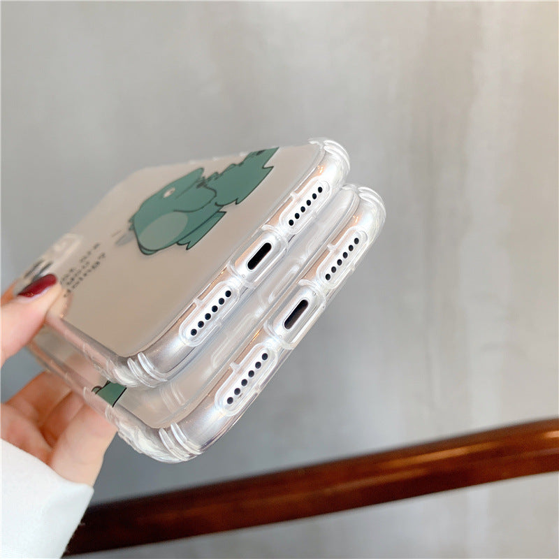 Simple Transparent Airbag Anti-fall Mobile Phone Case Protective Cover For Cute Couples