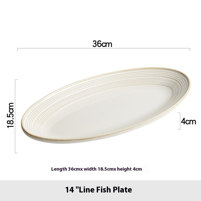 Household Light Luxury High-grade Tableware High Temperature Resistance Plate
