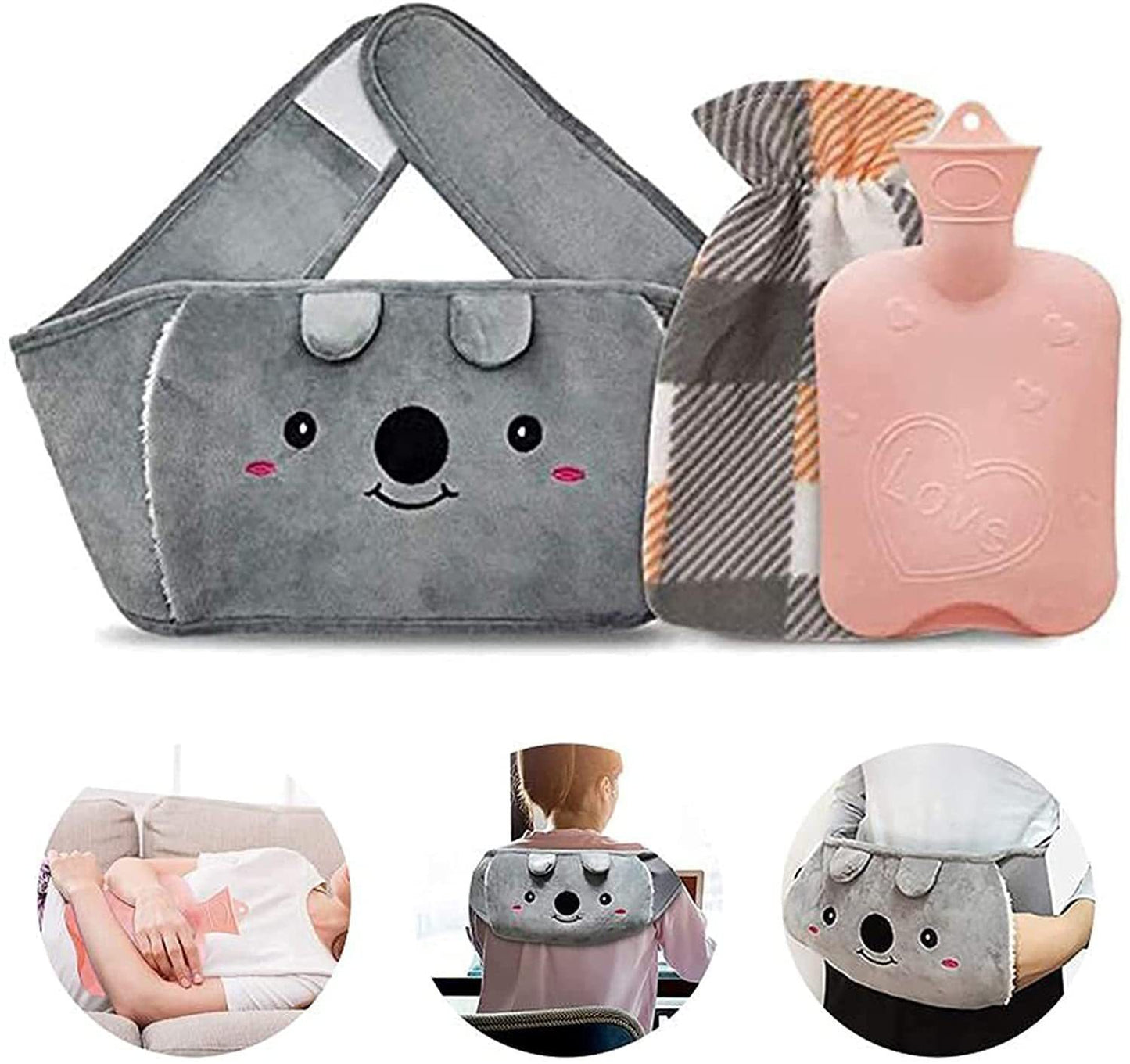 Winter Water Bottle Belt Large Hand Warmer Cute Animal Hot Water Bottle Belt Hot Water Bag Hot Water Cover Bottle Heater