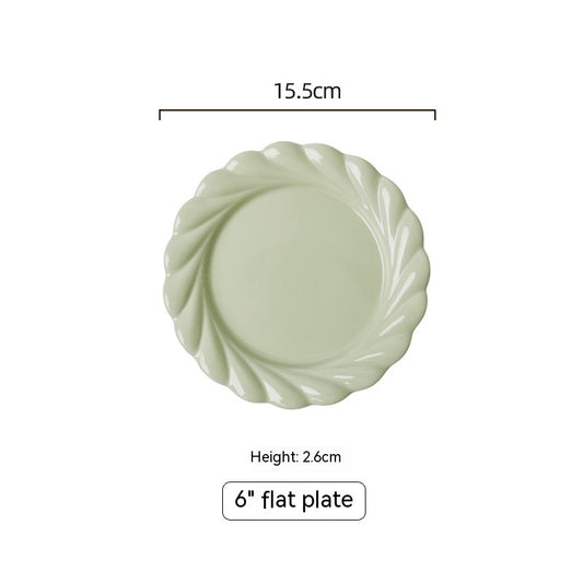 Ceramic Tableware Underglaze Rice  Light Luxury Plate Bowl