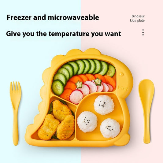 Creative Cartoon Dinosaur Children's Dinner Plate Four-piece Set