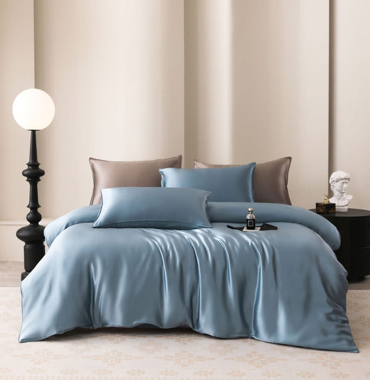Silk Four-piece Set 19 M Pure Color Pillowcase