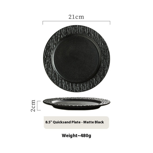 Black Light Luxury High-grade Western Restaurant Steak Plate