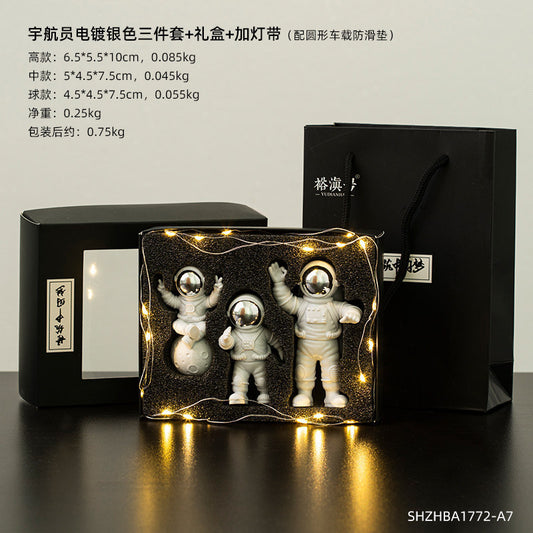 Spaceman Astronaut Moon Night Light Cute Car Decoration