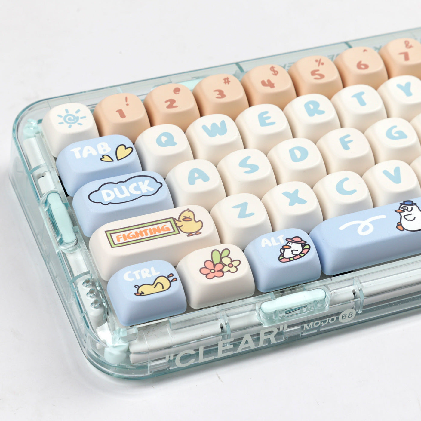 Cute Cartoon Boring Duck Mechanical Keyboard Keycaps