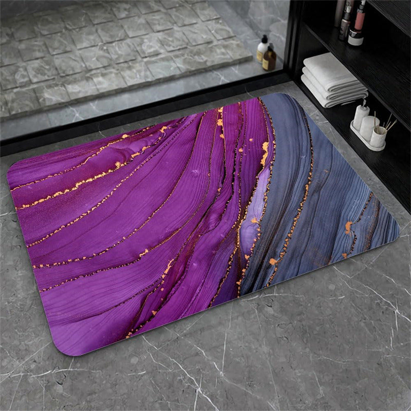 Nordic Light Luxury Marbling Diatom Ooze Absorbent Non-slip Floor Mat Toilet Door Quick-drying Feet