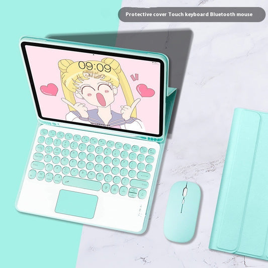 Touch Magnetic Keyboard Leather Case With Pen Slot