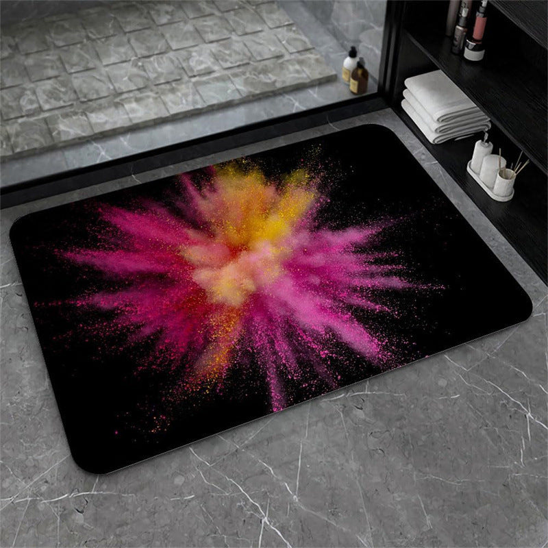 Nordic Light Luxury Marbling Diatom Ooze Absorbent Non-slip Floor Mat Toilet Door Quick-drying Feet