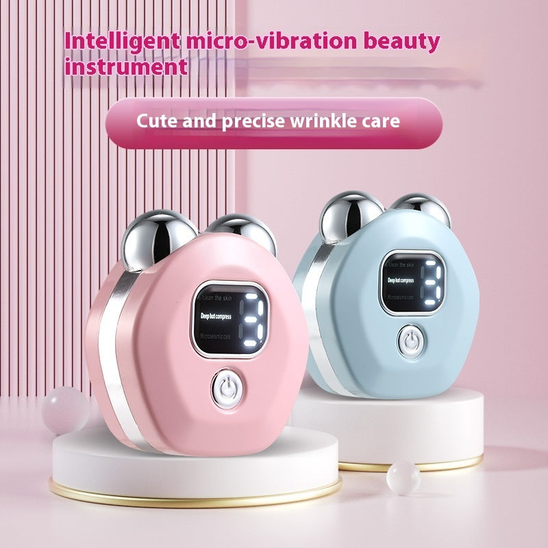 Beauty Instrument Portable Hot Compress Charging Massage Instrument Micro Current Double-roller