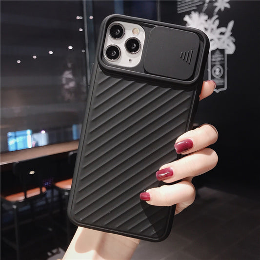 Compatible With  , Slide Camera Lens Protector Phone Case Soft Silicone Cover Matte Back Cover