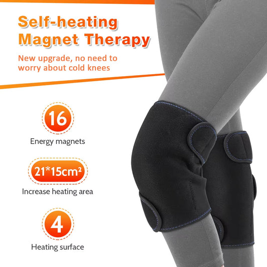 Warm Heating Knee Pads Self-Heating Magnet Therapy With 2x16 Energy Non-Electric Relieve Cold Knees And Prevent Old Cold Legs