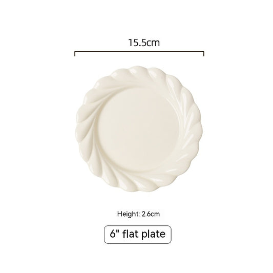 Ceramic Tableware Underglaze Rice  Light Luxury Plate Bowl