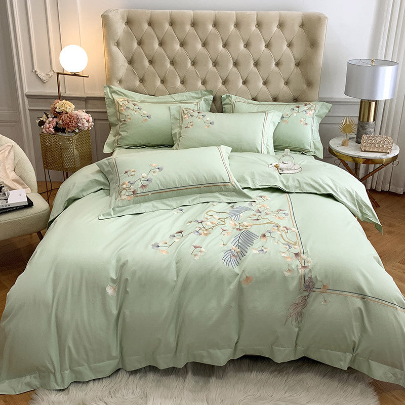 New Chinese Style 100 Thread Long Staple Cotton Four Piece Set National