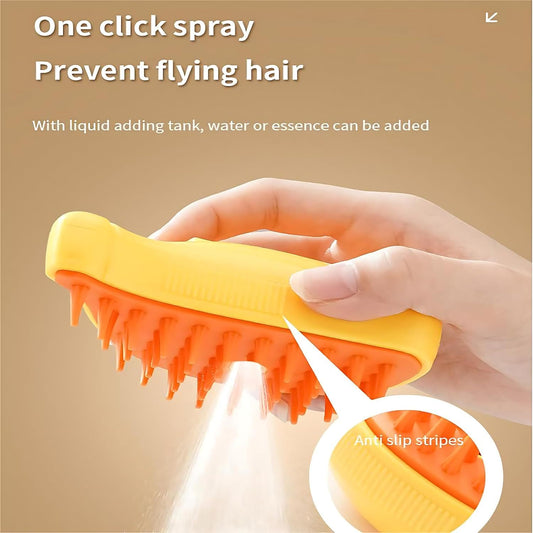 Cat Steam Brush 3 In1 Steam Cat Brush Rechargeable Silicone Steam Brush Massage Grooming Pet Brush Multifunctional Pet Hair Comb For Removing Tangled And Loosse Hair