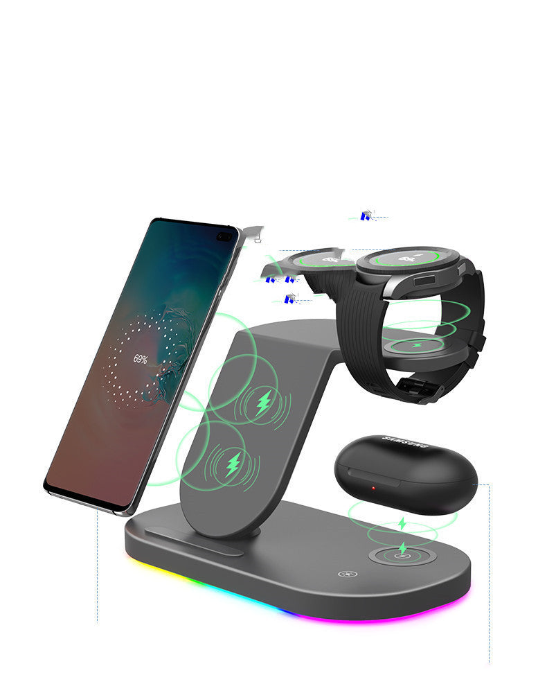 Suitable For Watch, Mobile Phone New Product 15W Wireless Charger Three In One
