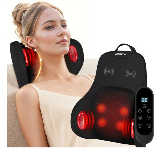 Cross-border Massage Instrument Waist And Neck Dual-use Automatic Kneading Massage Pillow Back Waist Cushion Massager Factory In Stock