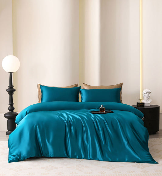 Silk Four-piece Set 19 M Pure Color Pillowcase