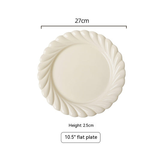 Ceramic Tableware Underglaze Rice  Light Luxury Plate Bowl