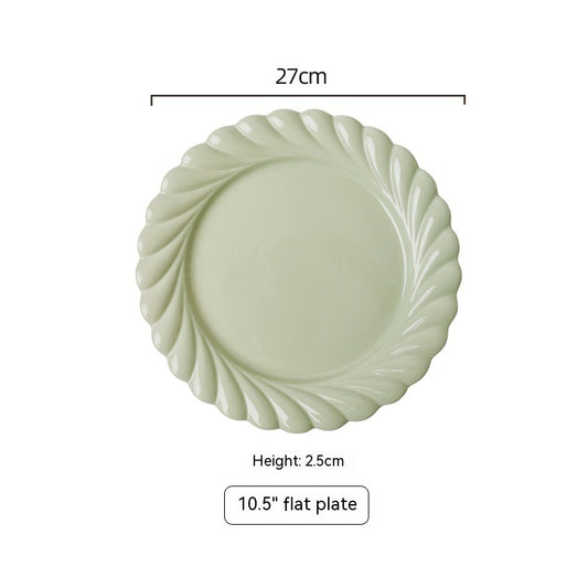 Ceramic Tableware Underglaze Rice  Light Luxury Plate Bowl