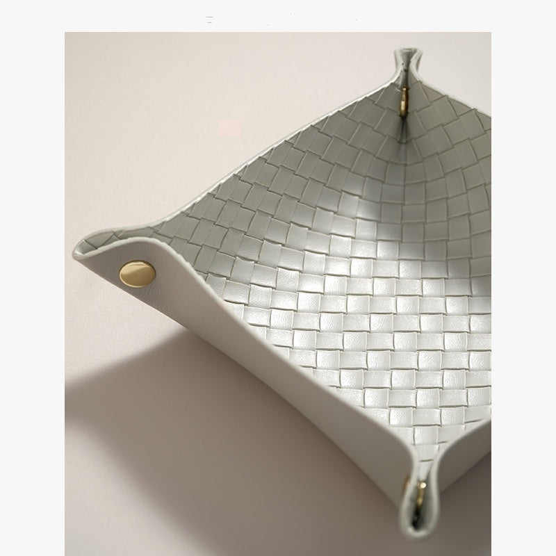 Jewelry Hallway Light Luxury Woven Dining Tray Key Cosmetic Storage Tray