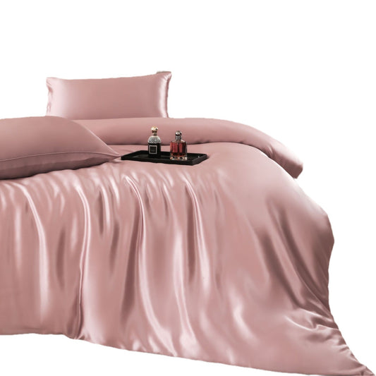 Silk Four-piece Set 19 M Pure Color Pillowcase