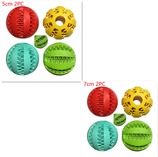 Rubber Food Ball Bite Resistant Dog Toy Mint Flavor Watermelon Tooth Ball Molar Toy