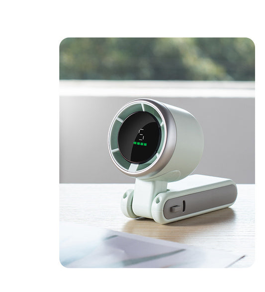 Hanging Neck Outdoor 180 Degree Folding Desktop Mini Fan Hand-held Folding High-speed Powerful Turbo Fan
