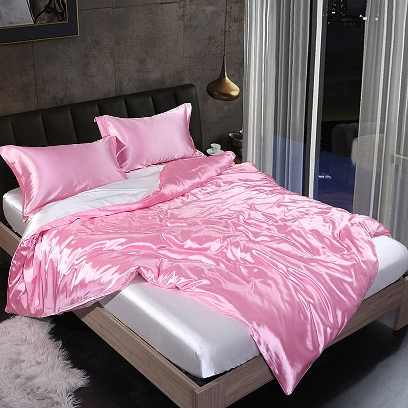 Four-piece Silky Sleep Bare Silk Quilt Cover