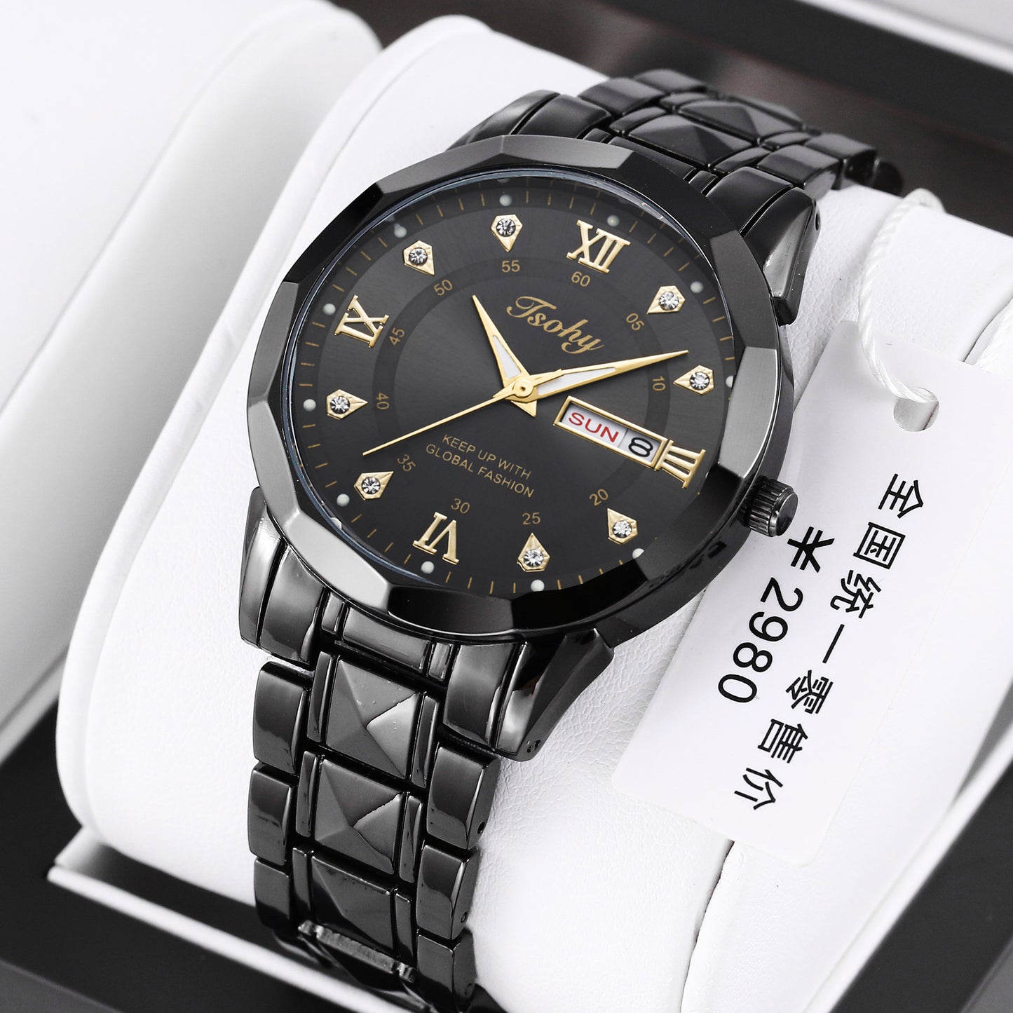 Quartz Watch Double Calendar Luminous Men