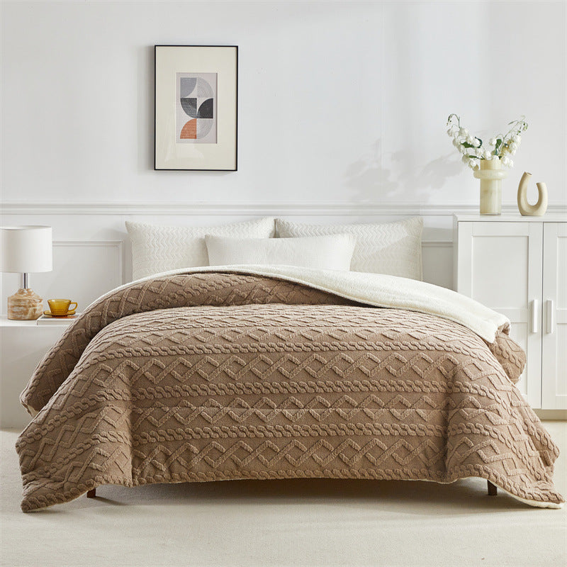 Coral Flannel Winter Polyester Blanket