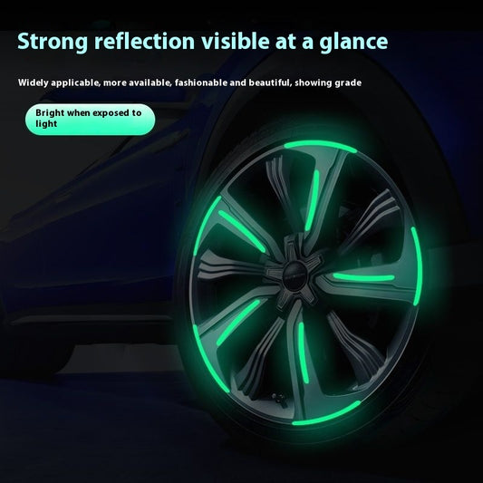 Warning Stickers Rainbow Luminous Decorative Car Sticker Supplies