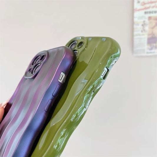 Solid-color Water Ripple-sensitive Mobile Phone Case