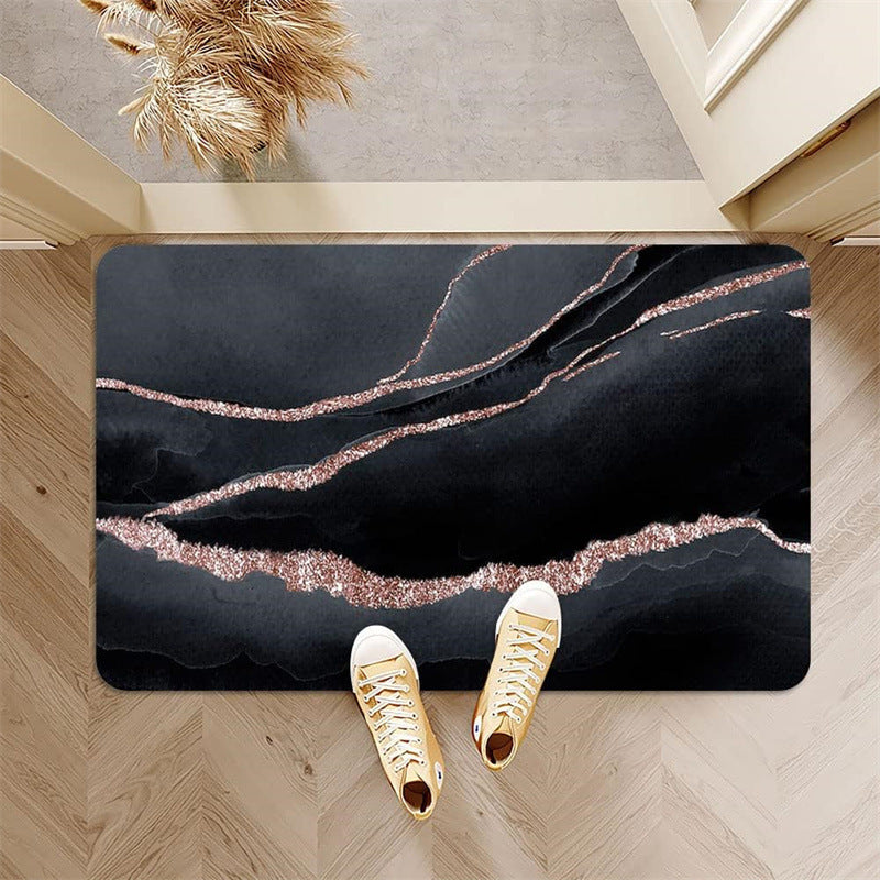 Nordic Light Luxury Marbling Diatom Ooze Absorbent Non-slip Floor Mat Toilet Door Quick-drying Feet