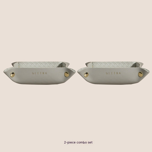 Jewelry Hallway Light Luxury Woven Dining Tray Key Cosmetic Storage Tray