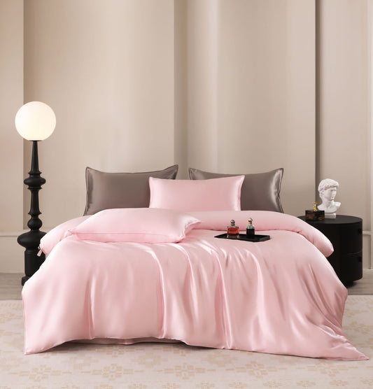 Silk Four-piece Set 19 M Pure Color Pillowcase