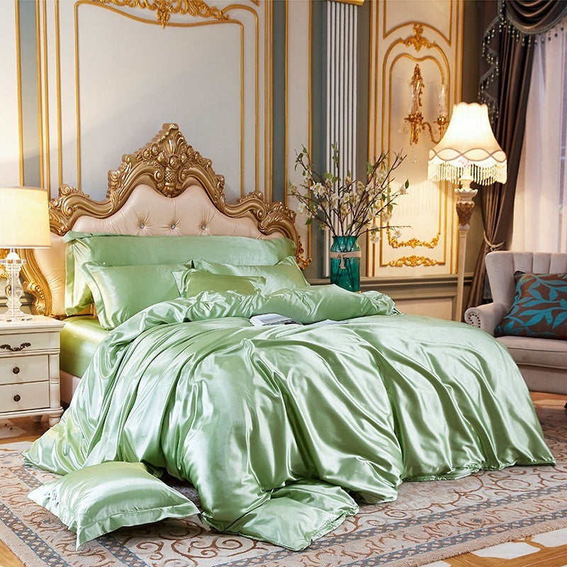 Four-piece Silky Sleep Bare Silk Quilt Cover