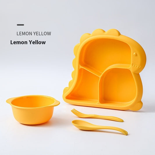 Creative Cartoon Dinosaur Children's Dinner Plate Four-piece Set